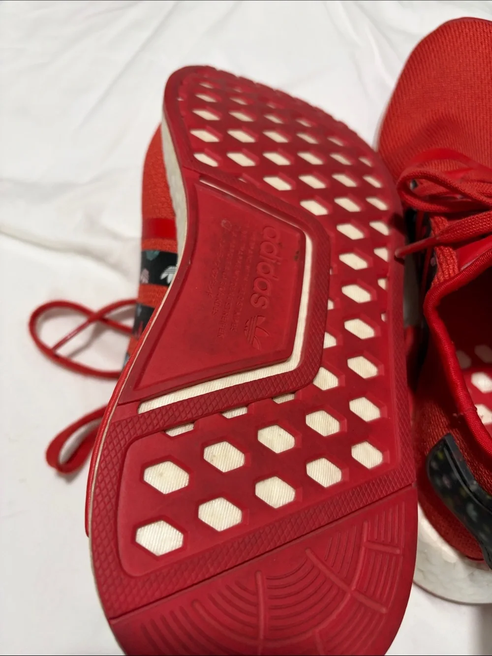 adidas Red Kids Sneakers with Lace-Up Closure